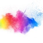 abstract color powder explosion on white background.Freeze motion of dust splash. Painted Holi in festival. abstract color powder explosion on white background.Freeze motion of dust splash. Painted Holi in festival.